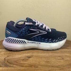 Brooks Glycerin GTS 20 Peacoat Womens Purple Size 7.5 Running Shoes 1203701B499